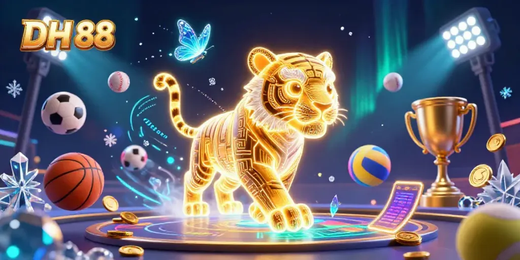 Experience thrilling gameplay at DH 88, featuring a golden tiger and vibrant casino elements.